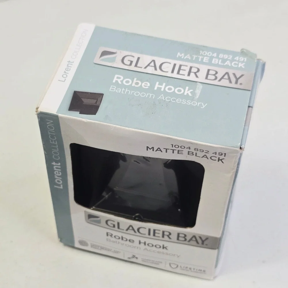 Glacier Bay Lorent Robe Hook Matte Black 1004 892 491 Fingerprint Resistant